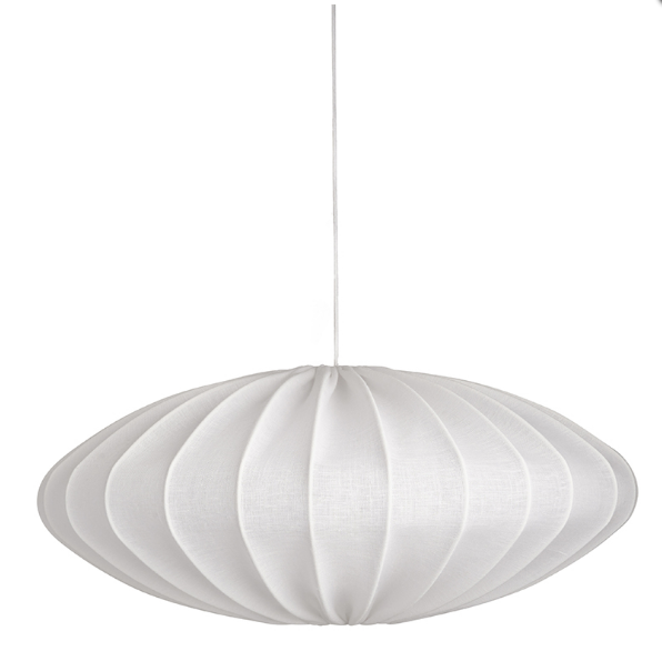 Ellipse Lampshade Linen White 65 cm