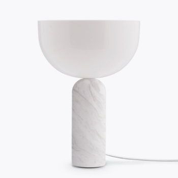 New Works Small Kizu Table Lamp White Marble