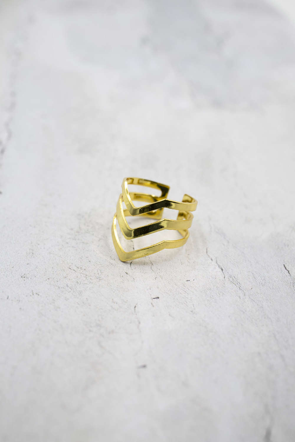 Three Gold Arrows Ring