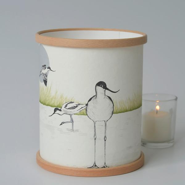 A Northern Light Avocet Candle Cover