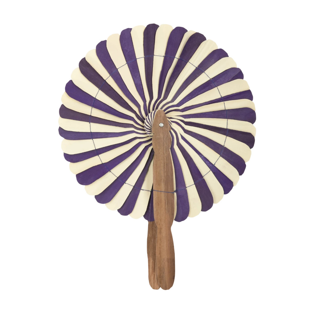 The Nice Fleet KEP Bamboo Fan Natural Purple M