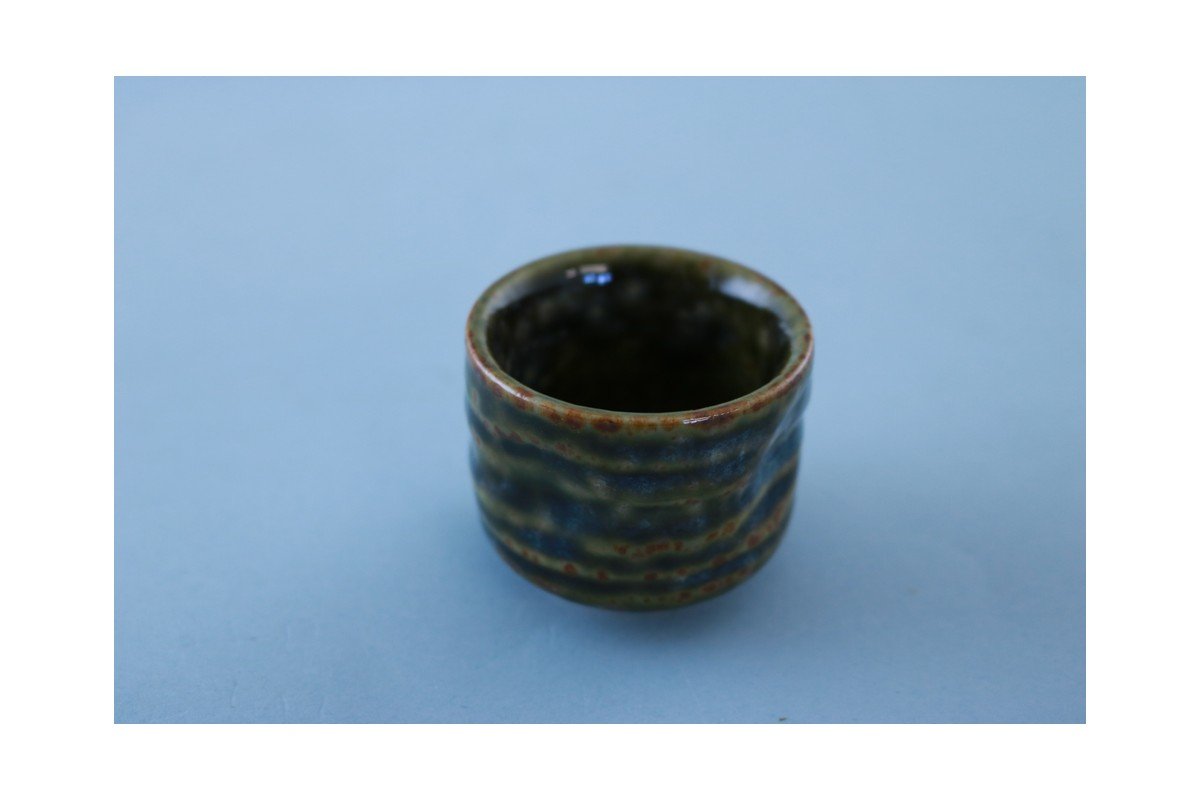 Typhoon Copy Of Japanese Sake Cup Brown And Grey