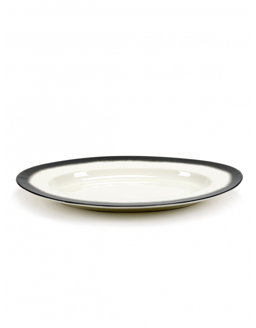 Serax Oval Dish XL Black Edge Pasta