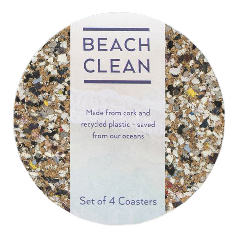 LIGA Beach Clean Round Coasters Set of 4