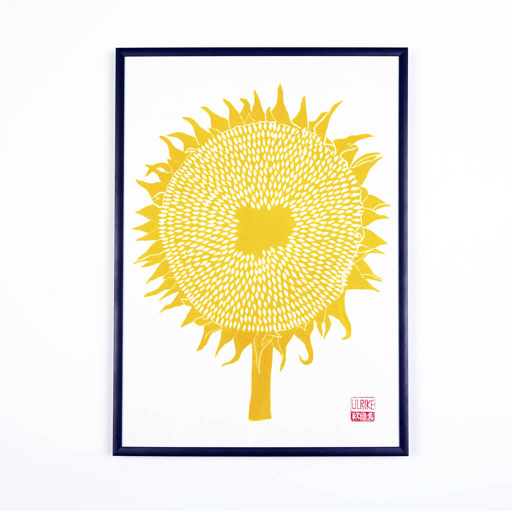 Studio Wald Studio Wald Yellow Sunflower Lino A3 Print
