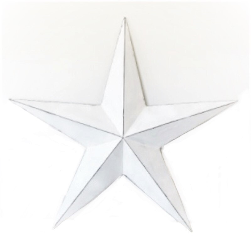 White Metal Barn Star, Large