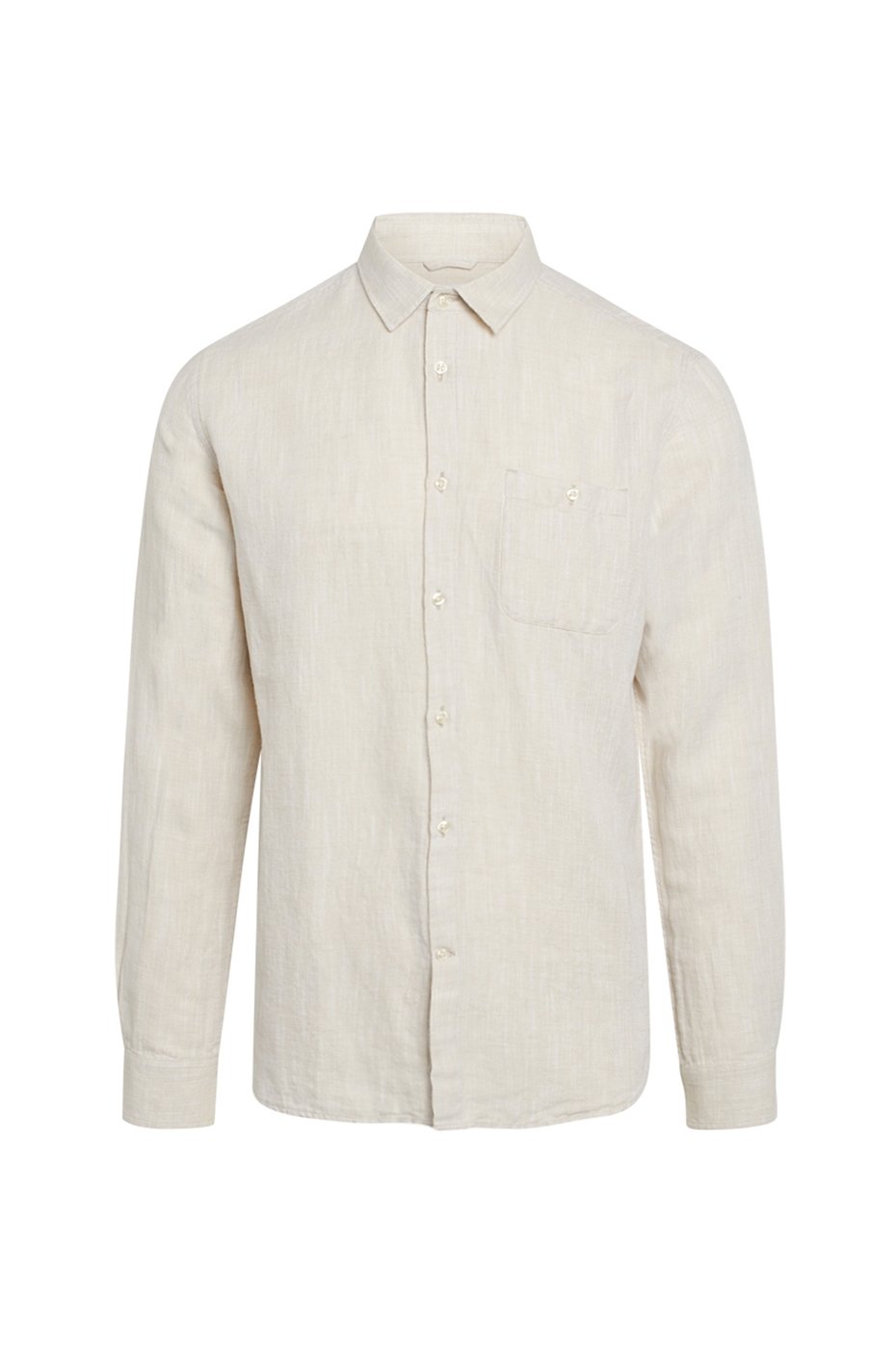 Knowledge Cotton Apparel  Larch Structured Linen Shirt