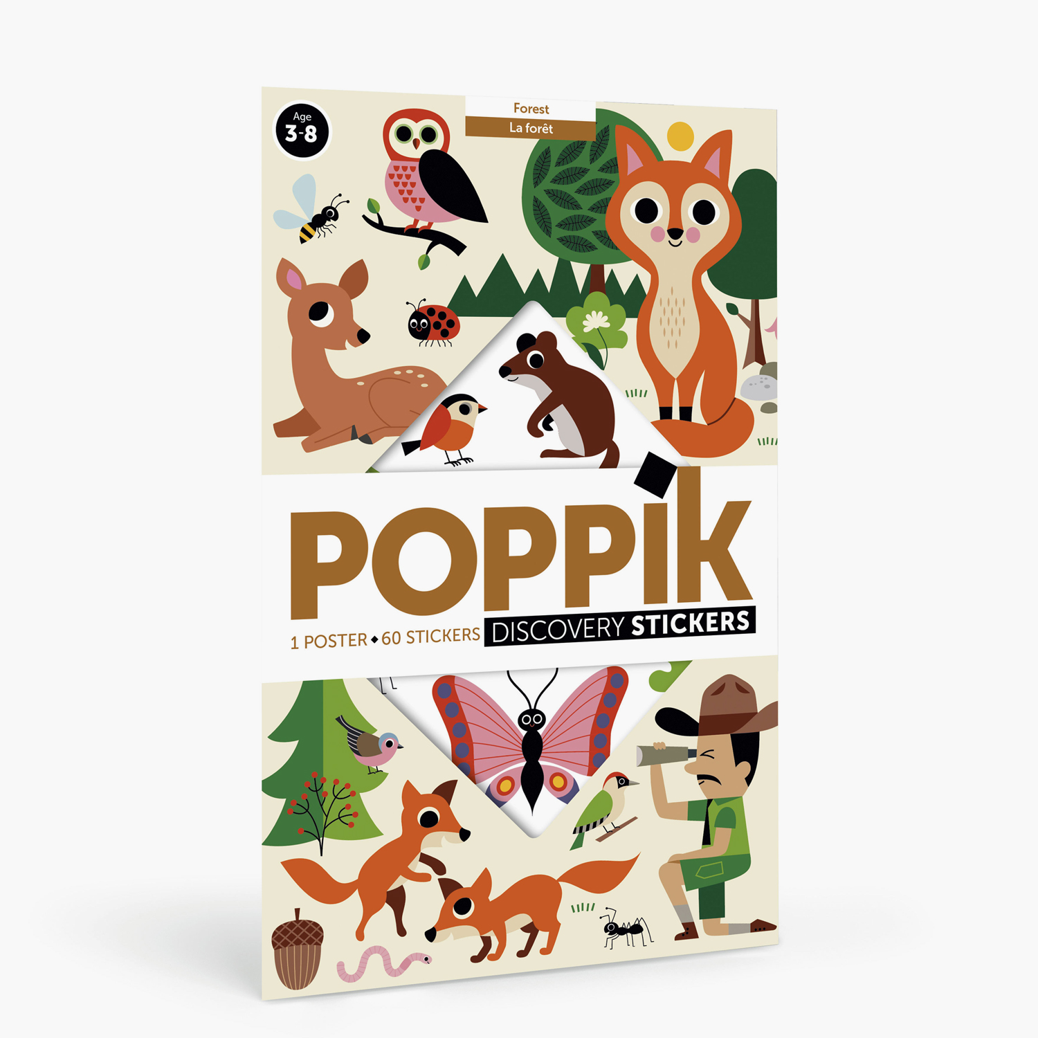 Poppik In The Forest Educational Sticker Poster + 60 Stickers