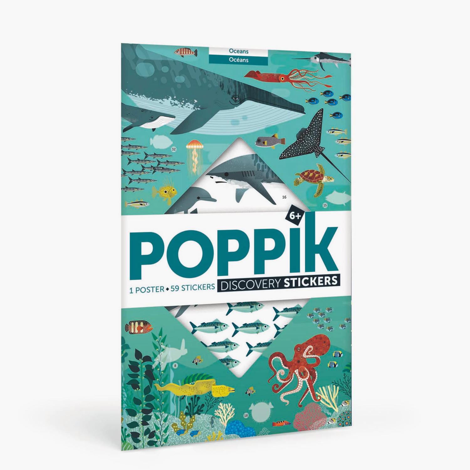 Poppik Oceans Educational Sticker Poster + 59 Stickers