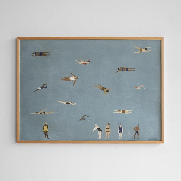 Fine Little Day 50 X 70cm Large Swimmers Print By Elisabeth Dunker  - Trouva