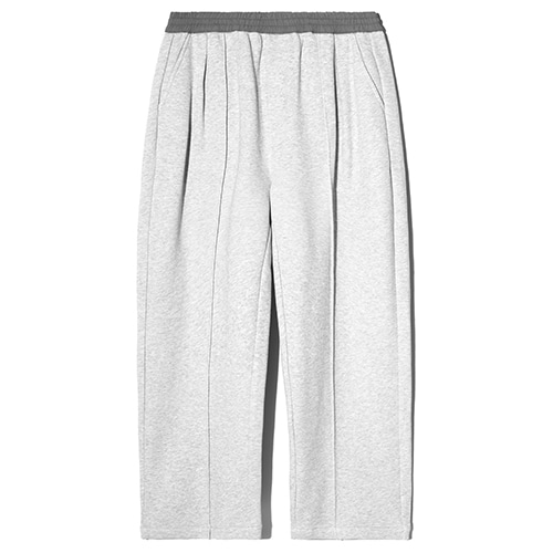 Partimento Wide Sweat Pants in Light Grey