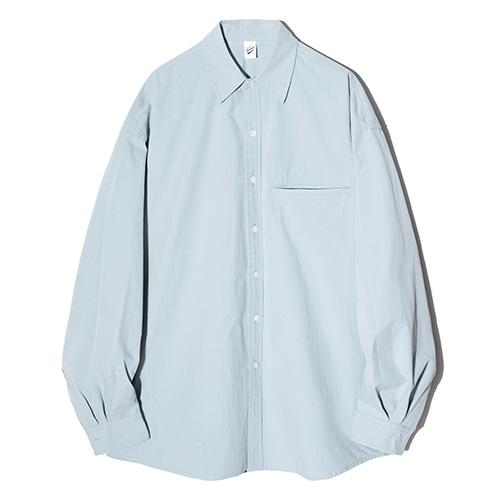 Partimento Oversize Washing Cotton Shirt in Sky Blue