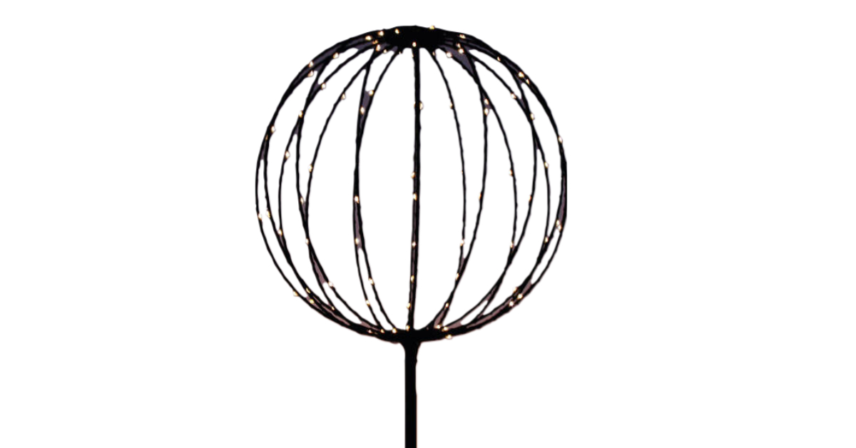 Lightstyle London Lightstyle - Solar Sphere 30cms Black - Dual Power