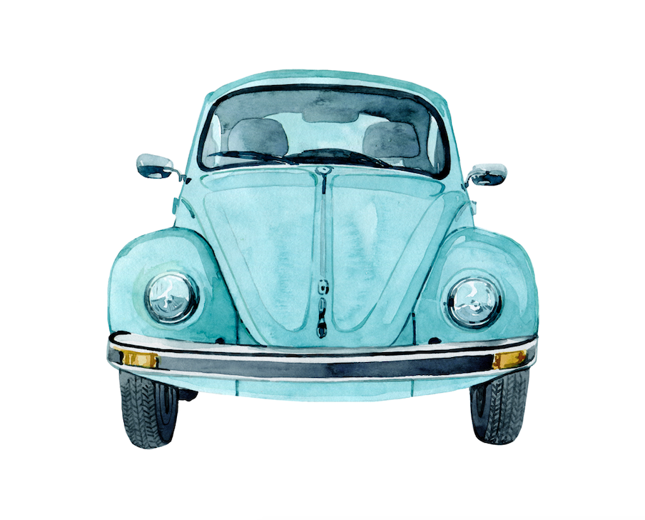 Temple and Co A4 Print Blue Beetle