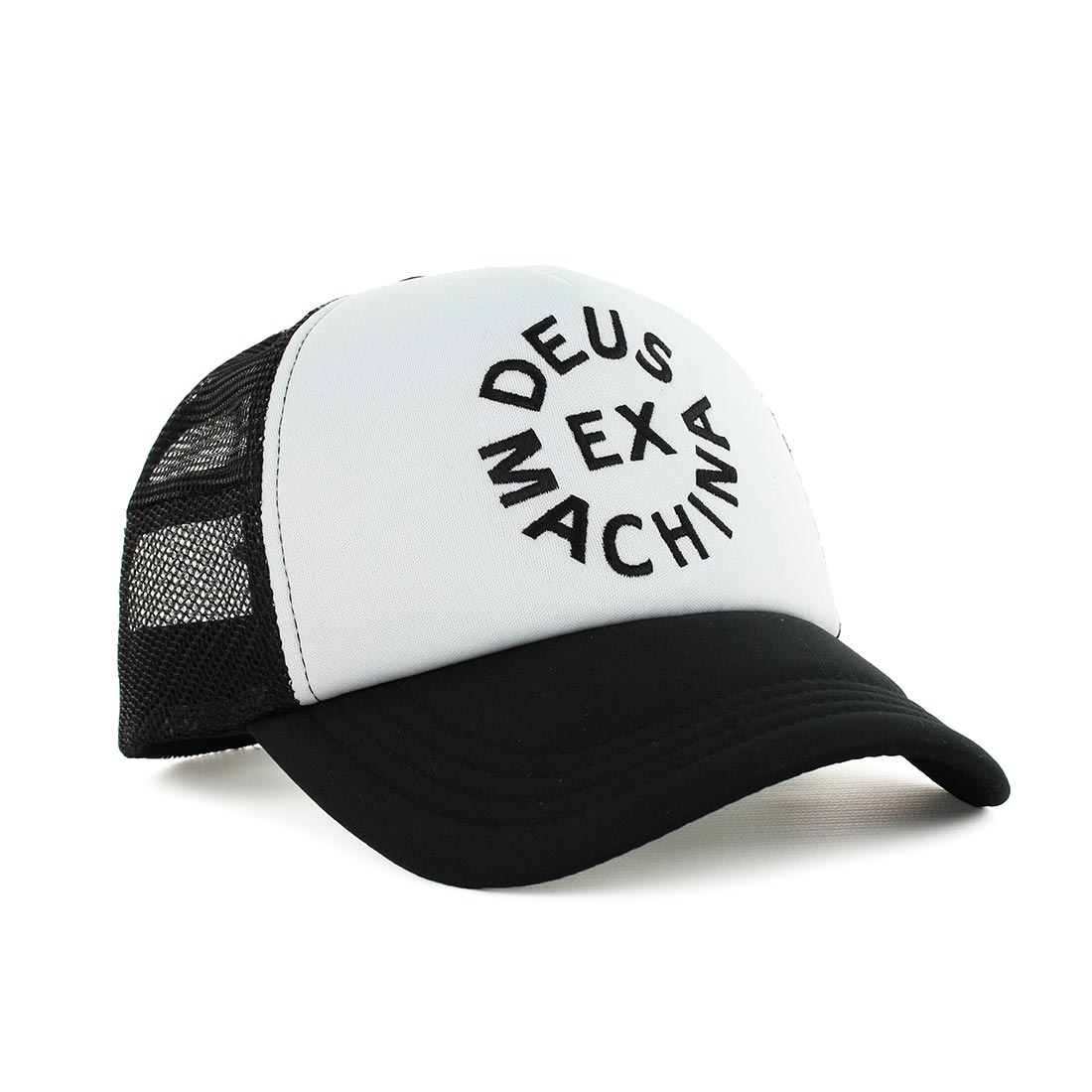 Black White Circle Logo Trucker