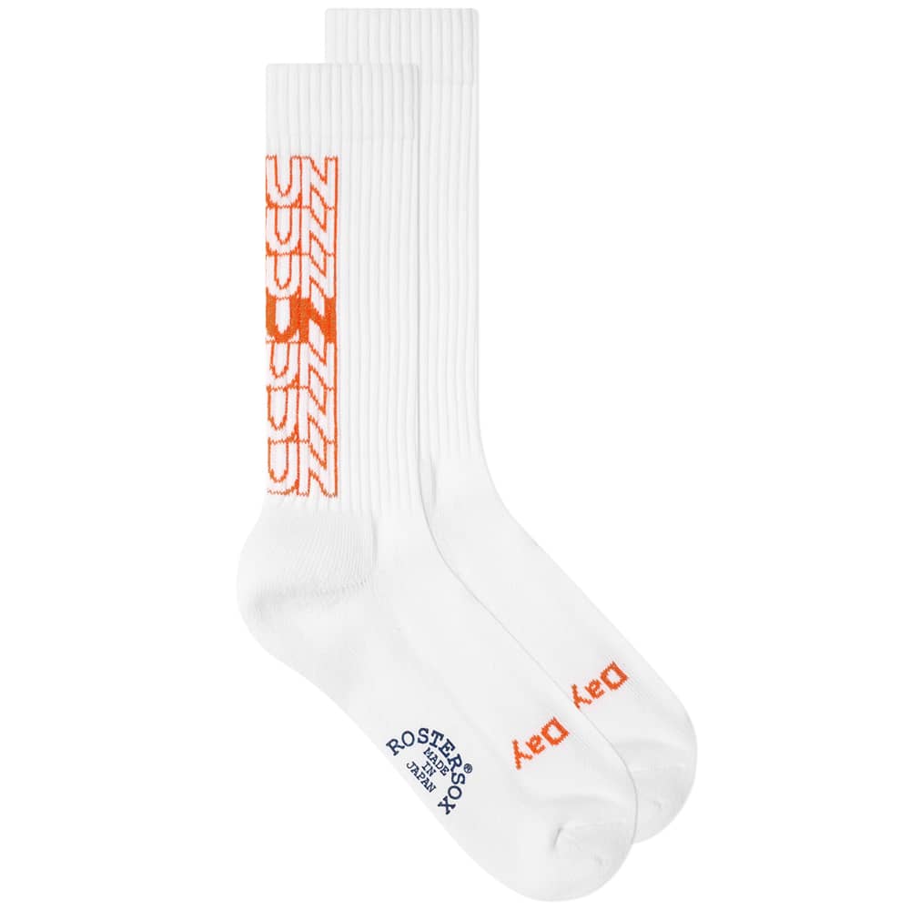 Orange White Home Run Sock