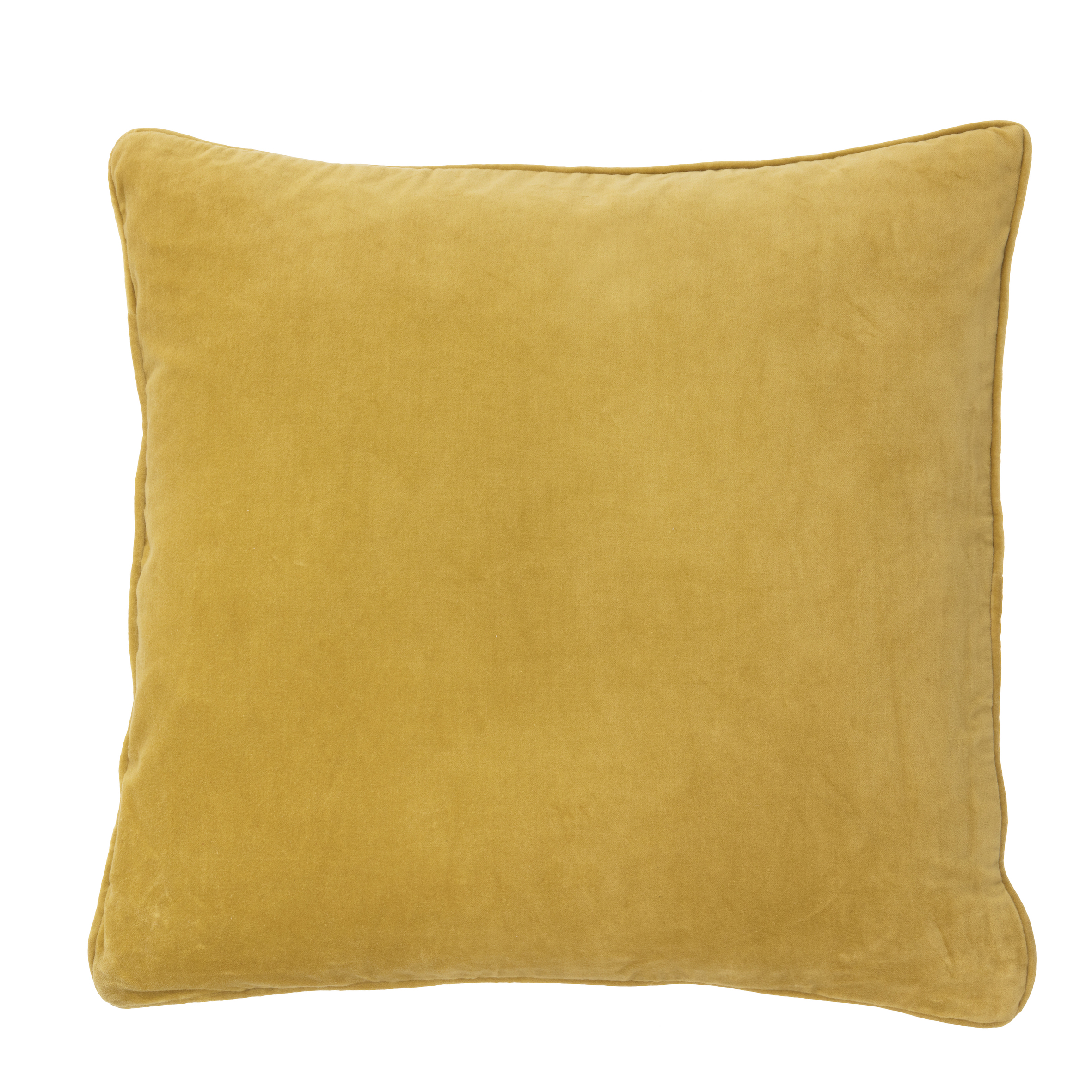 Velvet Mustard Cushion 50x50cm