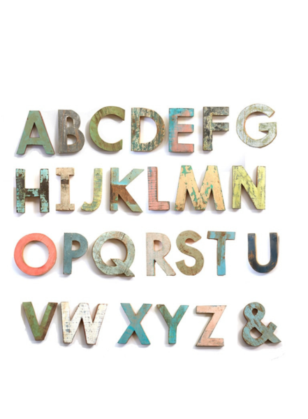 NAMAN PROJECT Wooden Chunky Uppercase Letter