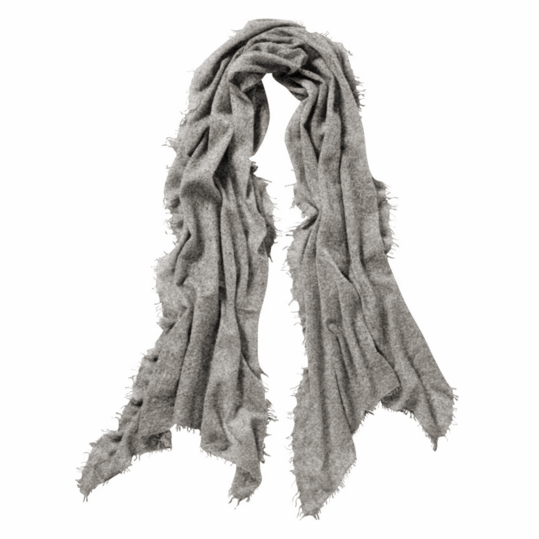 Hand Felted Cashmere Soft Scarf Grey + Gift