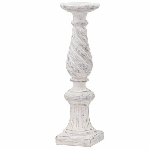 Victoria & Co. Antique White Twisted Candle Column