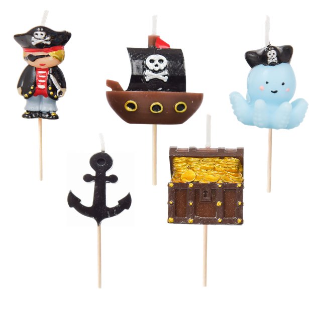 Smiling Faces Pirate Cake Candles
