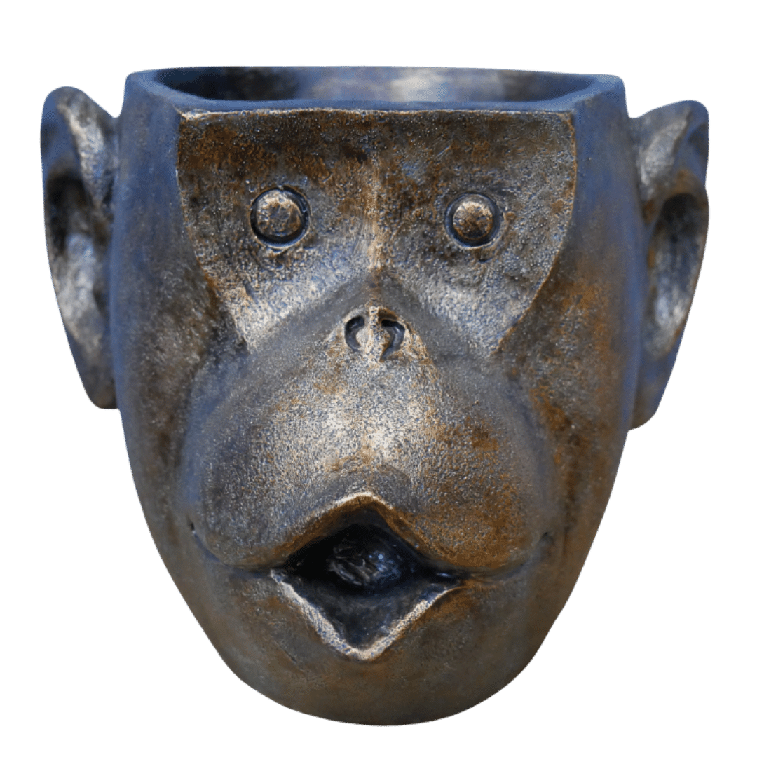 &Quirky Open Mouthed Monkey Face Planter
