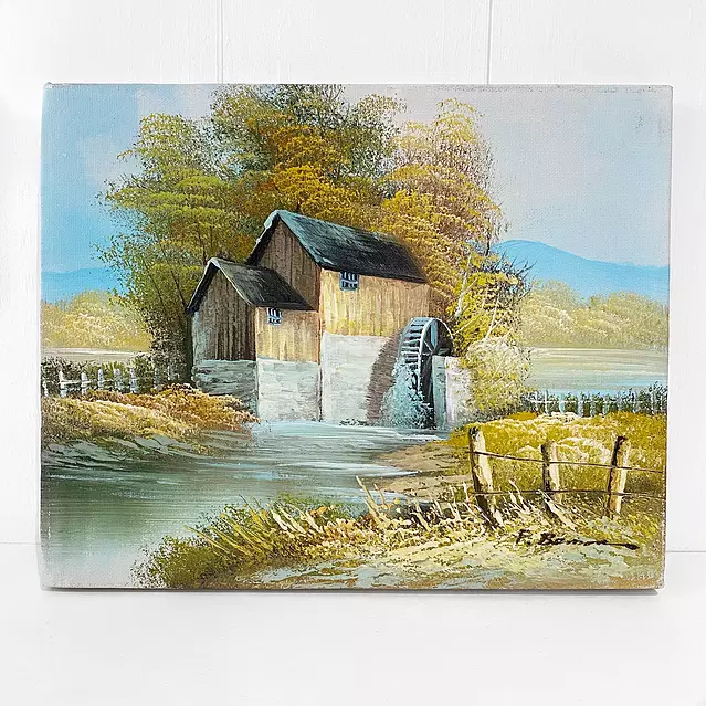 The Watermill Oil on Canvas Painting