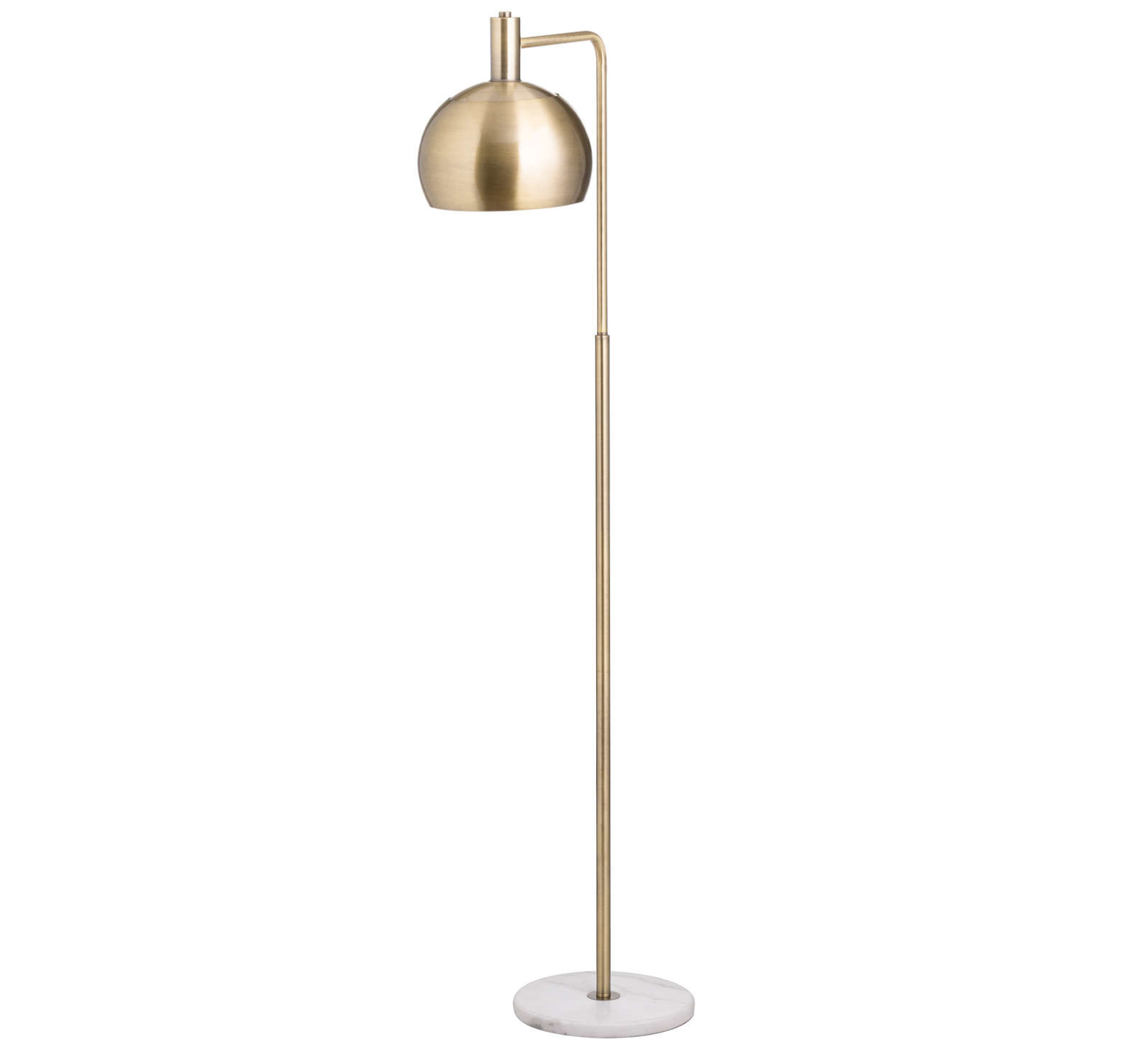 Hill Interiors Gold and Marble Industrial Adjustable Floor Lamp