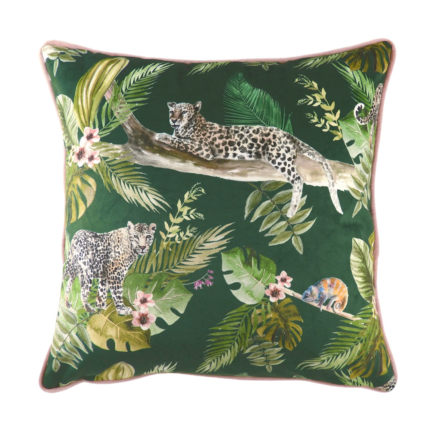 Victoria & Co. Green Leopard Cushion 43x43