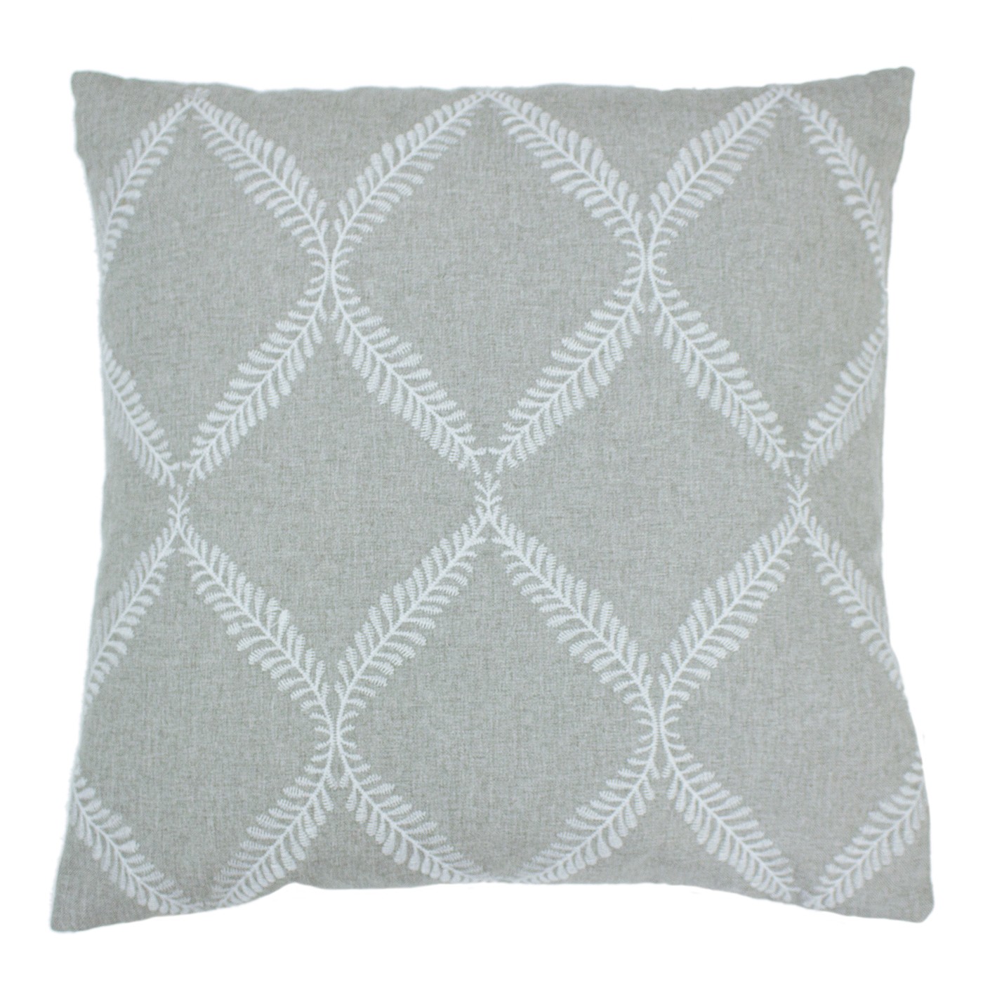 Victoria & Co. Grey and White Fern Cushion 45x45