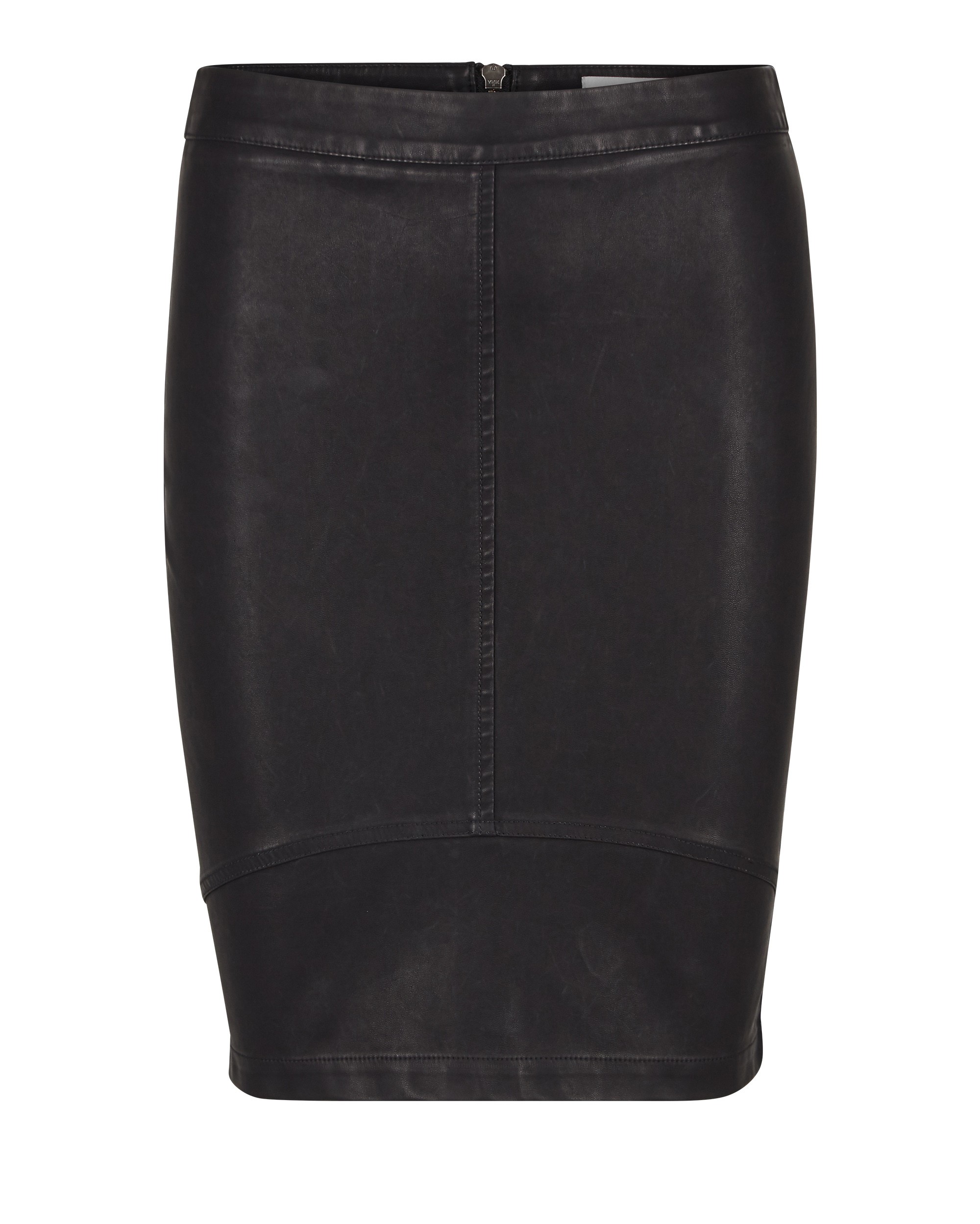 Minimum black leather skirt