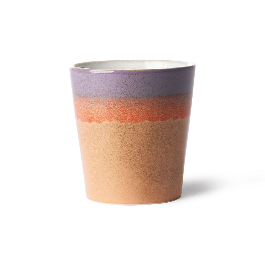 70s Ceramics Handleless Coffee Mug Sunset