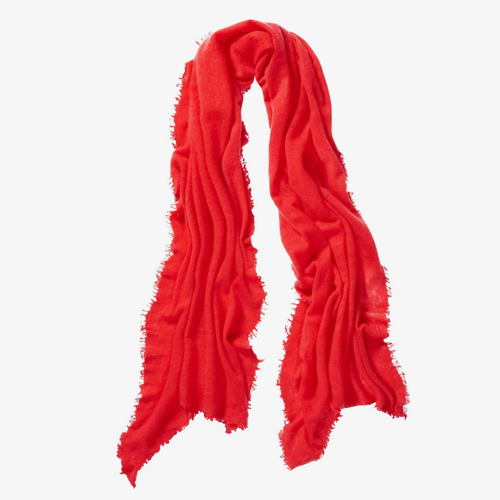 Pur Schoen Hand Felted Cashmere Soft Scarf - Red + Gift