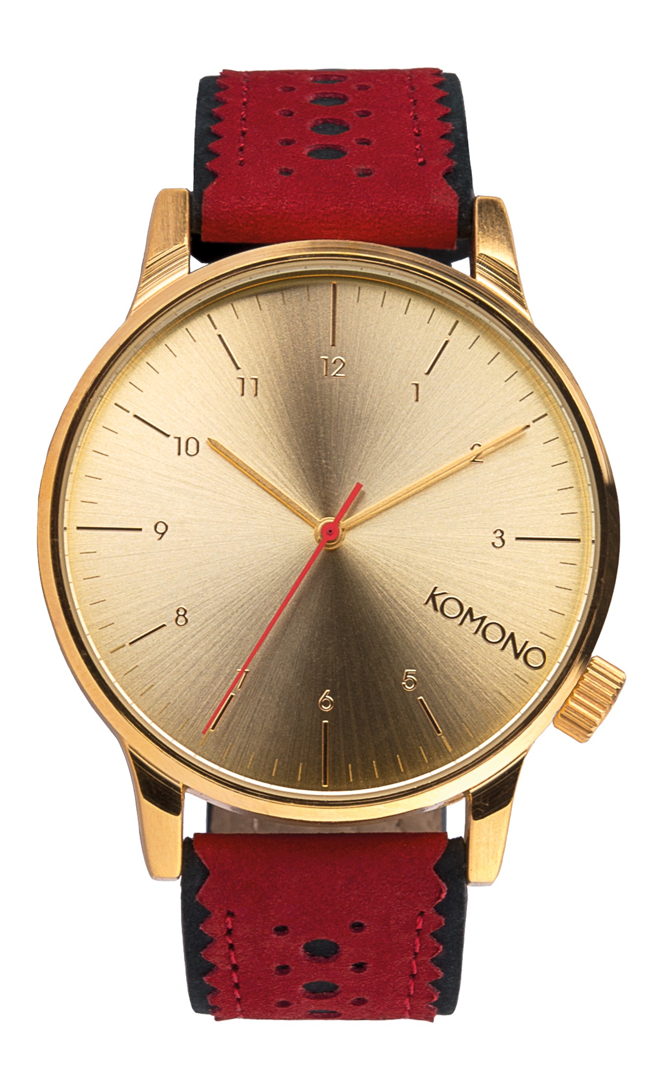 Komono Montre Winston Brogue Red Jazz