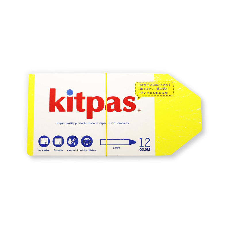 Kitpas Any Surface Long Crayon 12pcs Set