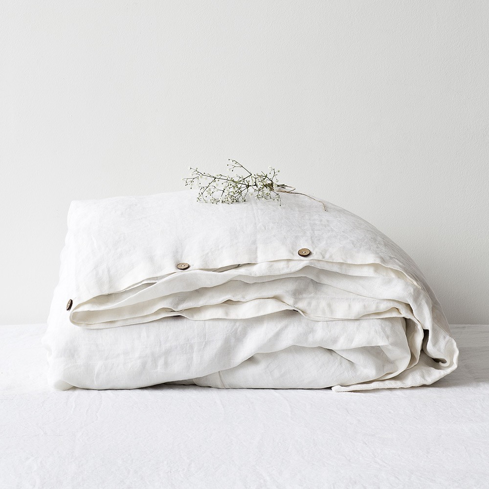 Linen Tales Duvet Cover 100% Linen - White, 200x200cm