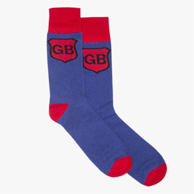 Gresham Blake Blue GB Badge Socks
