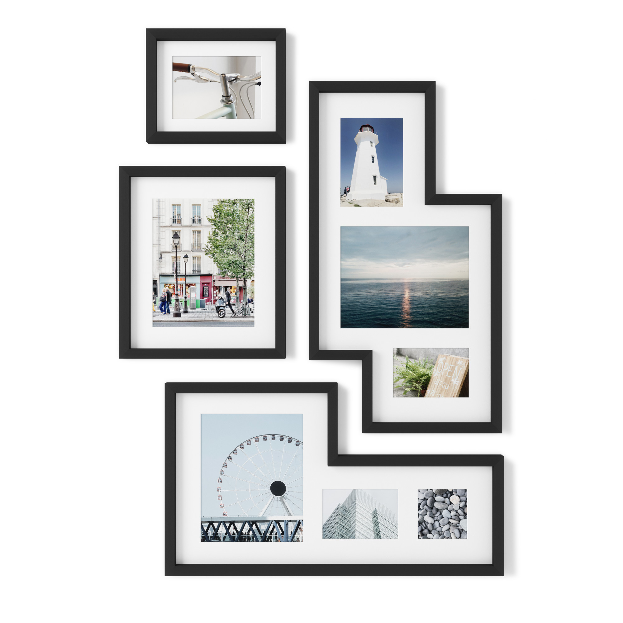 Umbra Mingle Set of 4 Black Gallery Picture Frames 