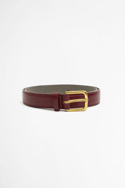 Leather Belt Burgundy