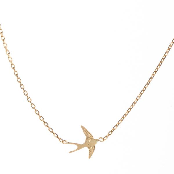 Gold Vermeil Single Swallow Necklace