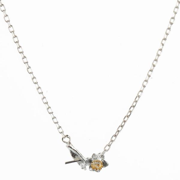 Amanda Coleman Silver And Gold Vermeil A Flower For You Necklace