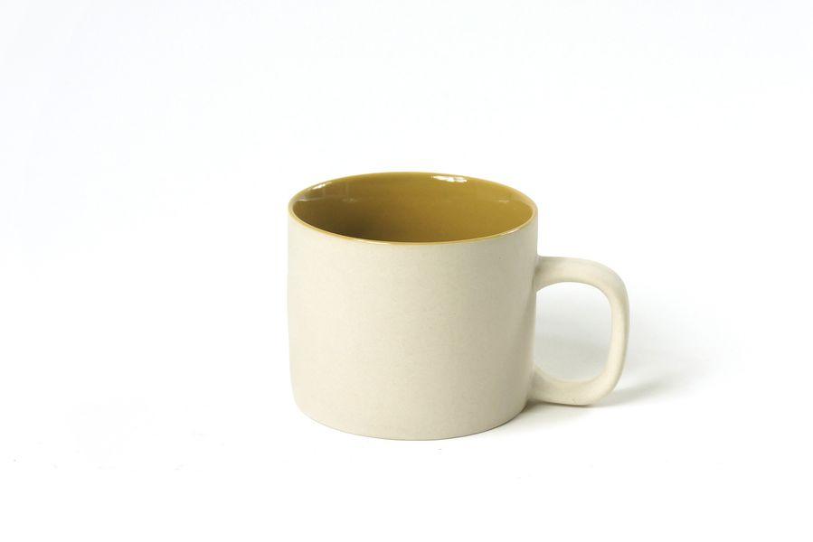 Kinta Ivory Mug with Mustard Glazed Inside in Medium 200ml