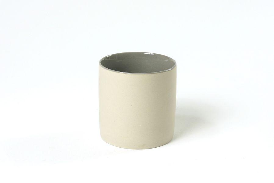 Kinta Ivory Mug with Grey Glaze Inside in Small 150ml