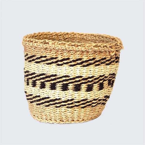 Fridah White Stripes No 140 Kenyan Sisal Basket