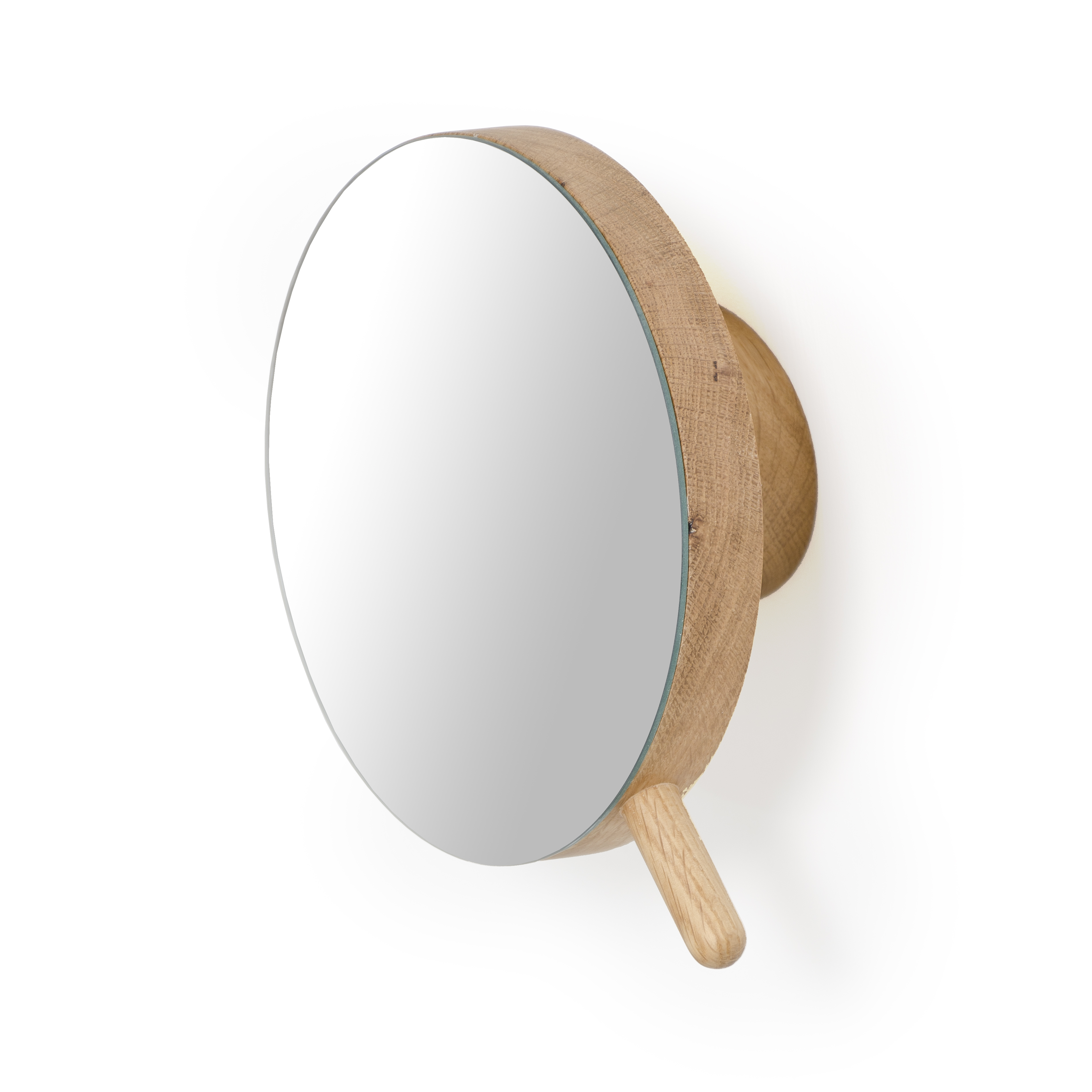 Wireworks Natural Oak Magnifying Wall Mirror