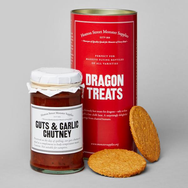 Guts And Garlic Chutney With Dragon Treats