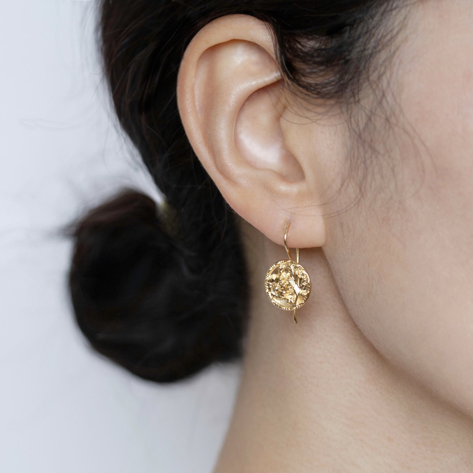 Curious & Curious Flower Coin Earrings