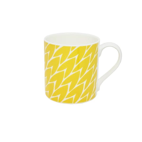 Laura Jackson Designs Leaf Print Mug Yellow