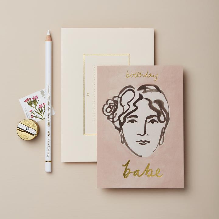 Portrait Birthday Babe Card