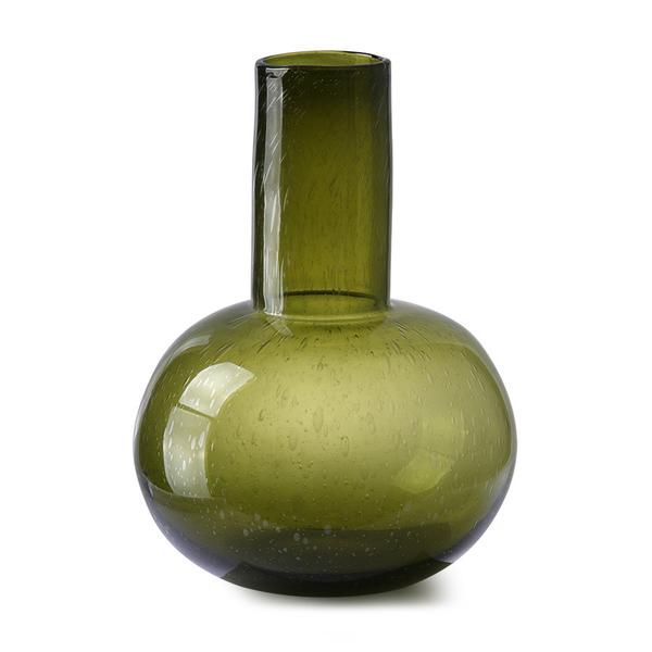HKliving Green Glass Blown Vase